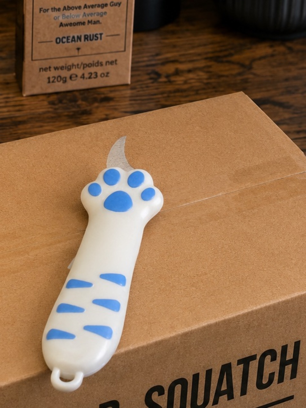 Blue & White Cat Paw Box Opener